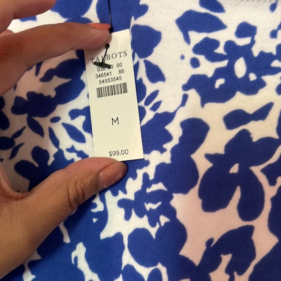 Talbots. Size medium. Blue and white dress. - Picture 4 of 5